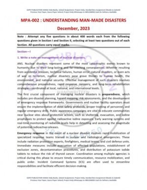 IGNOU MPA-02 Previous Year Solved Question Paper English Medium (DEC 2023)