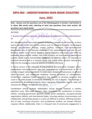 IGNOU MPA-02 Previous Year Solved Question Paper English Medium (JUNE 2022)