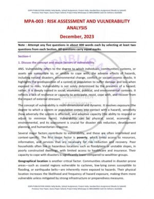 IGNOU MPA-03 Previous Year Solved Question Paper English Medium (DEC 2023)