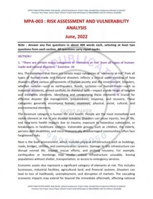 IGNOU MPA-03 Previous Year Solved Question Paper English Medium (JUNE 2022)