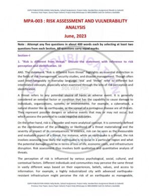 IGNOU MPA-03 Previous Year Solved Question Paper English Medium (JUNE 2023)
