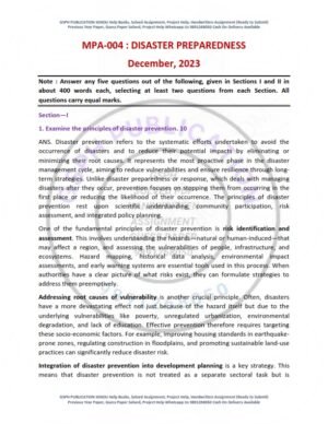 IGNOU MPA-04 Previous Year Solved Question Paper English Medium (DEC 2023)