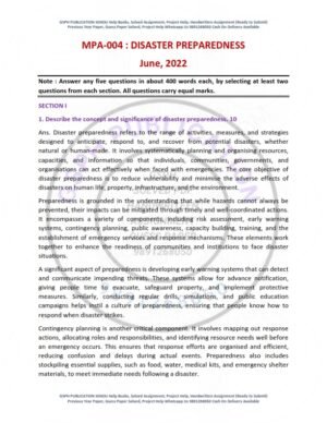 IGNOU MPA-04 Previous Year Solved Question Paper English Medium (JUNE 2022)