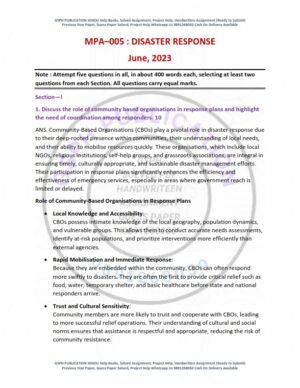 IGNOU MPA-05 Previous Year Solved Question Paper English Medium (JUNE 2023)