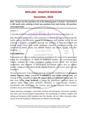 IGNOU MPA-06 Previous Year Solved Question Paper English Medium (DEC 2023)