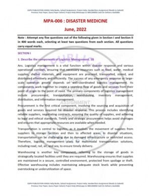 IGNOU MPA-06 Previous Year Solved Question Paper English Medium (JUNE 2022)