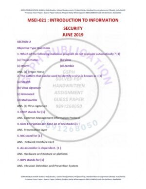 IGNOU MSEI-021 Previous Year Solved Question Paper English Medium (JUNE 2019)