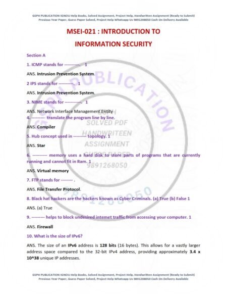 IGNOU MSEI-021 Previous Year Solved Question Paper English Medium (JUNE 2020)