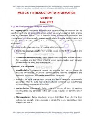 IGNOU MSEI-021 Previous Year Solved Question Paper English Medium (JUNE 2023)