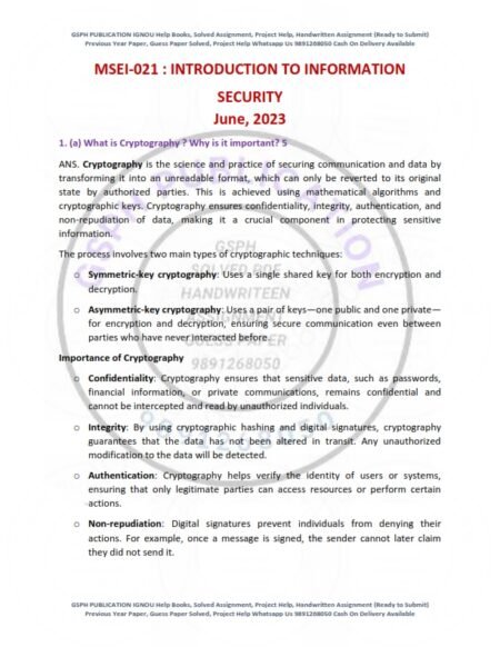 IGNOU MSEI-021 Previous Year Solved Question Paper English Medium (JUNE 2023)