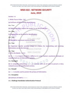 IGNOU MSEI-022 Previous Year Solved Question Paper English Medium (JUNE 2019)