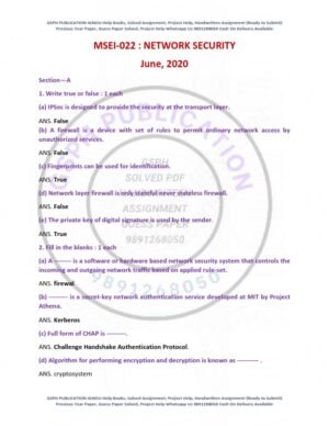 IGNOU MSEI-022 Previous Year Solved Question Paper English Medium (JUNE 2020)