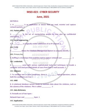 IGNOU MSEI-023 Previous Year Solved Question Paper English Medium (JUNE 2021)