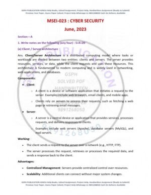 IGNOU MSEI-023 Previous Year Solved Question Paper English Medium (JUNE 2023)