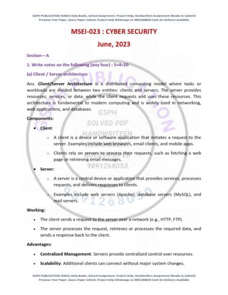 IGNOU MSEI-023 Previous Year Solved Question Paper English Medium (JUNE 2023)