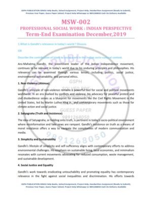 IGNOU MSW-002 Previous Year Solved Question Paper English Medium (DEC 2019)