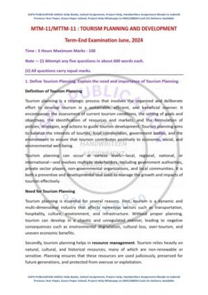 IGNOU MTTM-011 Previous Year Solved Question Paper English Medium (JUNE 2024)