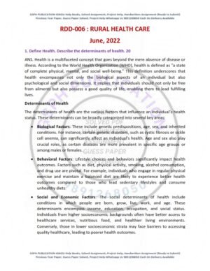 IGNOU RDD-06 Previous Year Solved Question Paper English Medium (June 2022)