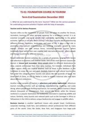 IGNOU TS-01 Previous Year Solved Question Paper English Medium (DEC 2022)