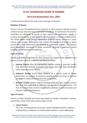 IGNOU TS-01 Previous Year Solved Question Paper English Medium (JUNE 2024)