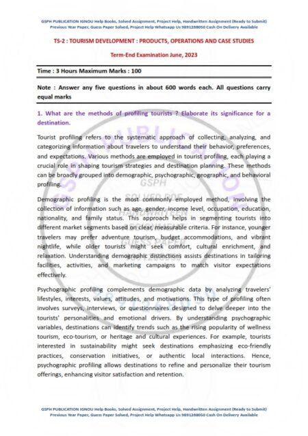 IGNOU TS-02 Previous Year Solved Question Paper English Medium (JUNE 2023)