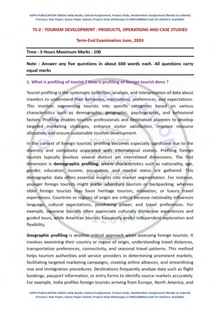 IGNOU TS-02 Previous Year Solved Question Paper English Medium (JUNE 2024)