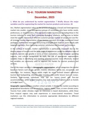 IGNOU TS-06 Previous Year Solved Question Paper English Medium (DEC 2023)