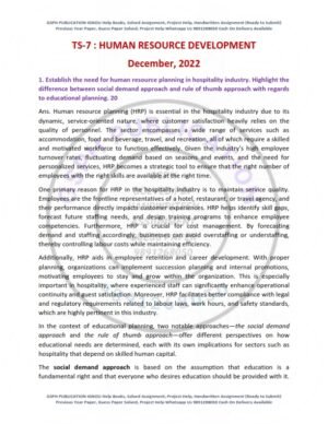IGNOU TS-07 Previous Year Solved Question Paper English Medium (DEC 2022)