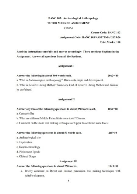IGNOU BANC-103 Solved Assignment 2025-26 English Medium