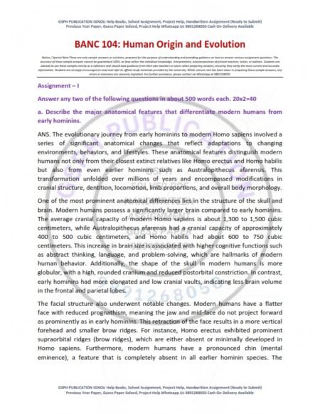 IGNOU BANC-105 Solved Assignment 2025-26 English Medium