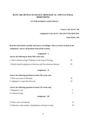 IGNOU BANC-106 Solved Assignment 2025-26 English Medium