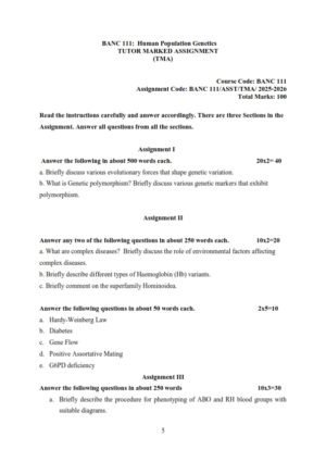 IGNOU BANC-111 Solved Assignment 2025-26 English Medium