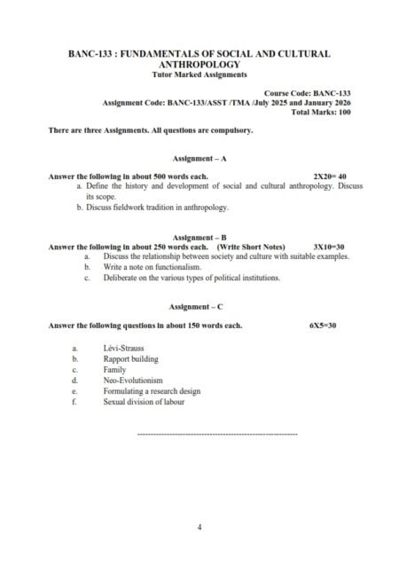 IGNOU BANC-133 Solved Assignment 2025-26 English Medium