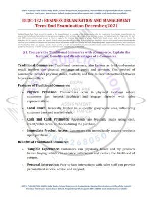 IGNOU BCOC-132 Previous Year Solved Question Paper English Medium (DEC 2020)