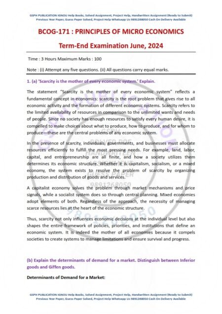 IGNOU BCOG-171 Previous Year Solved Question Paper English Medium (June 2024)
