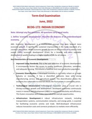 IGNOU BCOG-172 Previous Year Solved Question Paper English Medium (June 2022)