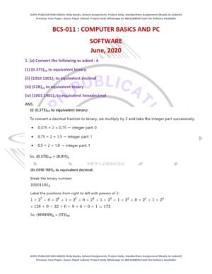 IGNOU BCS-11 Previous Year Solved Question Paper English Medium (June 2020)