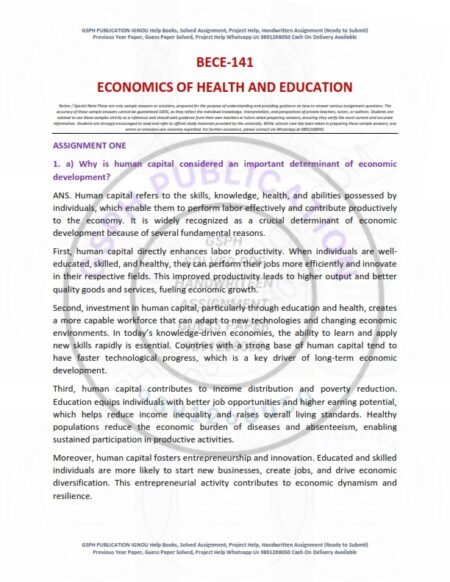 IGNOU BECE-141 Solved Assignment 2025-26 English Medium