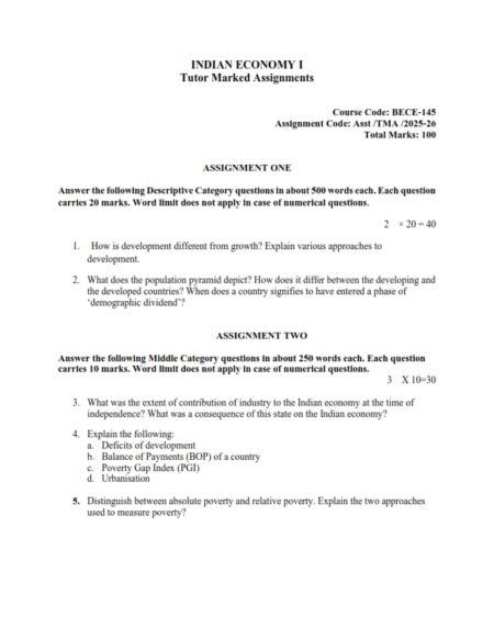 IGNOU BECE-145 Solved Assignment 2025-26 English Medium