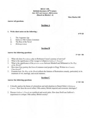 IGNOU BEGC-108 Solved Assignment 2025-26 English Medium