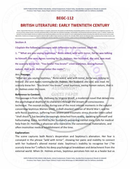IGNOU BEGC-112 Solved Assignment 2025-26 English Medium