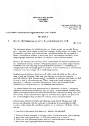 IGNOU BEGC-131 Solved Assignment 2025-26 English Medium