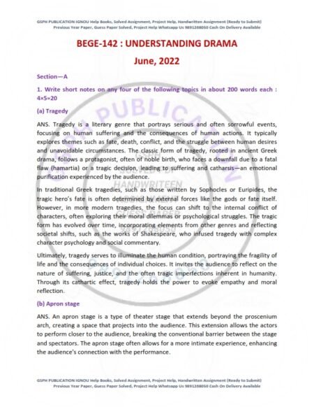 IGNOU BEGE-143 Previous Year Solved Question Paper English Medium (DEC 2022)