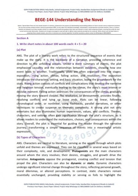 IGNOU BEGE-144 Solved Assignment 2025-26 English Medium