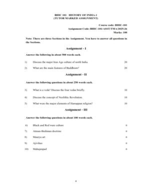 IGNOU BHIC-101 Solved Assignment 2025-26 English Medium