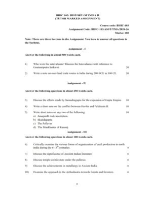 IGNOU BHIC-103 Solved Assignment 2025-26 English Medium