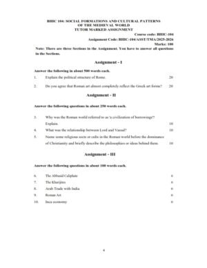 IGNOU BHIC-104 Solved Assignment 2025-26 English Medium