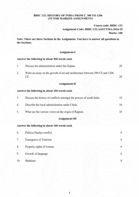 IGNOU BHIC-132 Solved Assignment 2025-26 English Medium