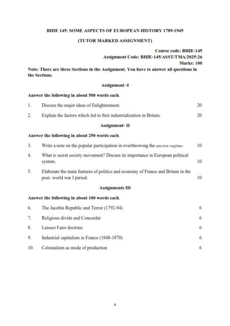 IGNOU BHIE-145 Solved Assignment 2025-26 English Medium