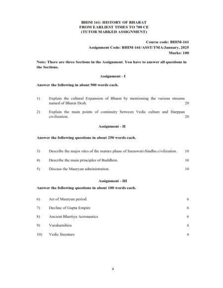 IGNOU BHIM-161 Solved Assignment 2025 English Medium
